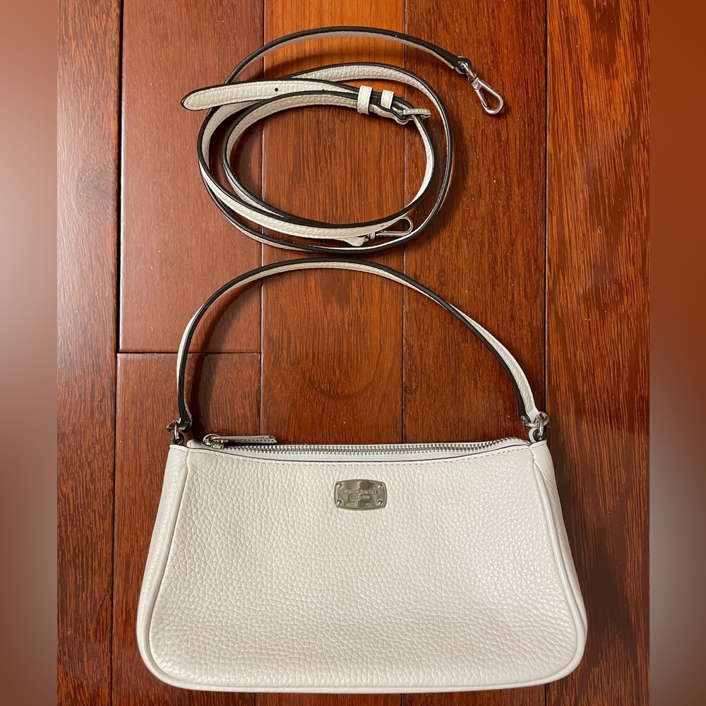 Michael Kors White Leather Shoulder Bag